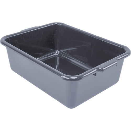All-Purpose Flat-Bottom Storage Tub, 7" H x 15" D x 21" L, Plastic, Grey NTL Industrial