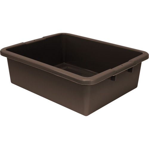 All-Purpose Ribbed-Bottom Storage Tub, 7" H x 17" D x 22" L, Plastic, Brown NTL Industrial