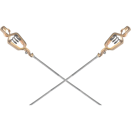Light-Duty Bonding & Grounding Wire Assemblies - Two Alligator Clips NTL Industrial