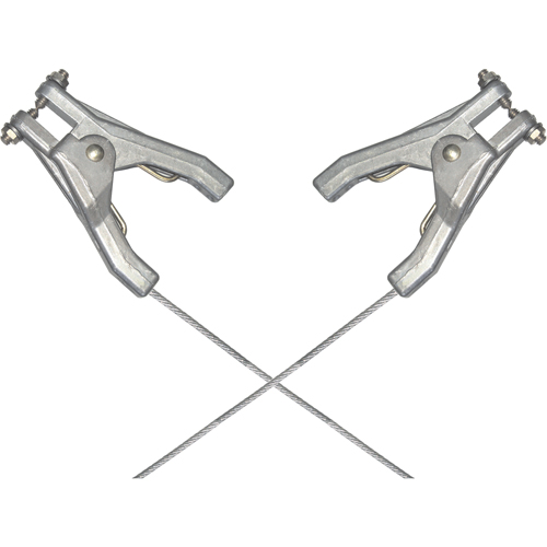 Heavy-Duty Bonding & Grounding Wire Assemblies - Two Hand Clamp Connectors NTL Industrial