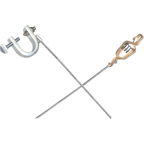 Light-Duty Bonding & Grounding Wire Assemblies - Alligator Clip & Small C-Clamps NTL Industrial