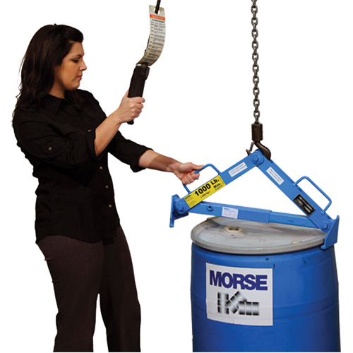 Drum Lifter, 30 - 85 US Gal. (25 - 70 Imperial Gal.), 1000 lbs./454 kg. Cap. NTL Industrial