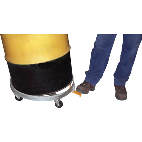 Tilting Drum Dollies, Steel, 900 lbs. Capacity, 23-1/2" Diameter, Hard Rubber Casters NTL Industrial