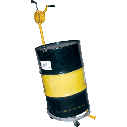 Tilting Drum Dollies, Steel, 900 lbs. Capacity, 23-1/2" Diameter, Hard Rubber Casters NTL Industrial