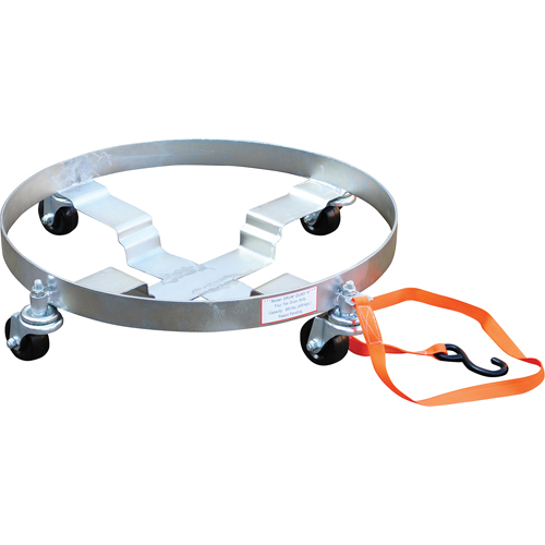 Chariots &agrave; &eacute;tages multiples pour baril, Acier, Capacit&eacute;e 900 lb, Diam&egrave;tre 23-1/2", Roue en Caoutchouc NTL Industrial