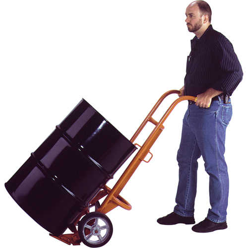 Chariots ergonomiques pour baril, Fabriqu&eacute; en Acier, 55 - 85 gal. US (45 - 70 gal. imp.) NTL Industrial