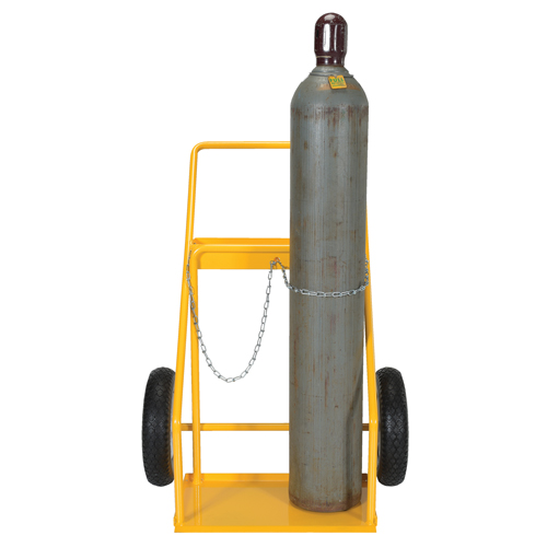 Chariot pour bouteille de gaz, Roues Caoutchouc, Base de 22" la x 14-1/8" lo, 250 lb NTL Industrial