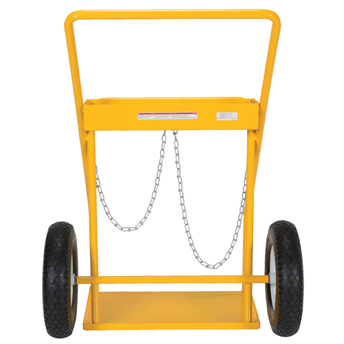 Chariot pour bouteille de gaz, Roues Caoutchouc, Base de 22" la x 14-1/8" lo, 250 lb NTL Industrial