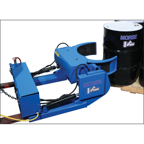 Manipulateur de baril mont&eacute; sur fourches Grip+Go &agrave; prise motoris&eacute;e, Baril de 15 - 55 gal. US (12,5 - 45 gal. imp.), Capacit&eacute; 1500 lb/680 kg NTL Industrial