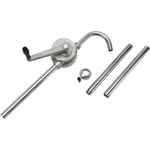 Pompe rotative pour baril, Acier inoxydable, Pour capacit&eacute; 55 gal., 12 oz/course NTL Industrial