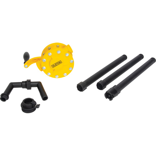 Rotary Type Drum Pump, Polypropylene, Fits 15 - 55 US Gal., 8 oz./Stroke NTL Industrial