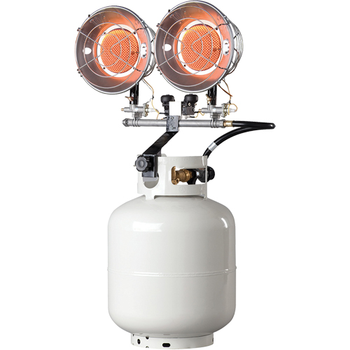 Double Tank-Top Heater, Radiant Heat, Propane, 30000 BTU/H NTL Industrial