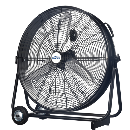 Light Industrial Direct-Drive Slim Drum Fan, Industrial, 3 Speed, 24" Diameter NTL Industrial