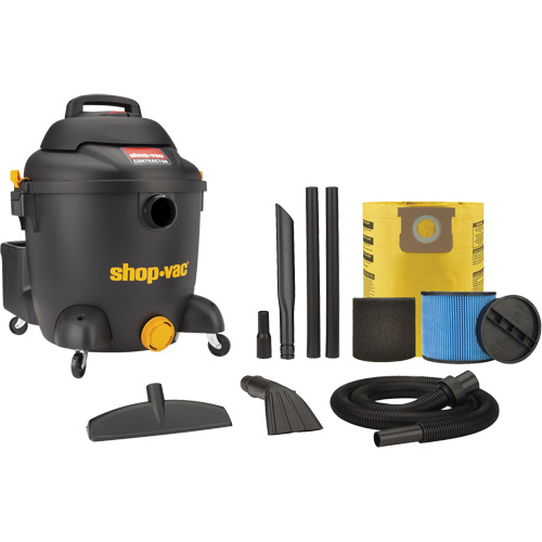 Aspirateur pour atelier, Secs-humides, 4,5 CV, 10 gal. US (37,9 litres) NTL Industrial