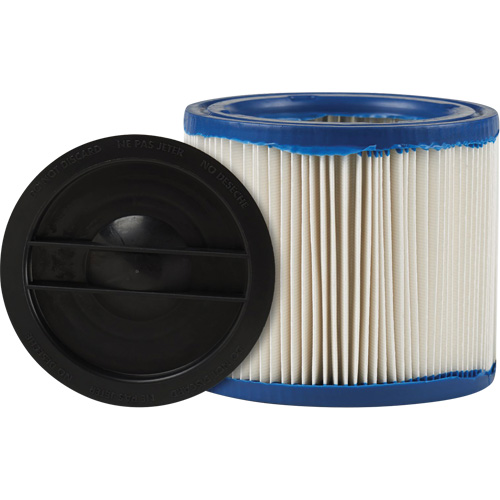 CleanStream&reg; Gore&reg; Small Wet/Dry Vacuum Filter, Cartridge/Hepa, Fits 1 - 6 US gal. NTL Industrial