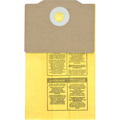 Genuine Back Pack Vacuum Collection Filter Bags, 1.75 US gal. NTL Industrial