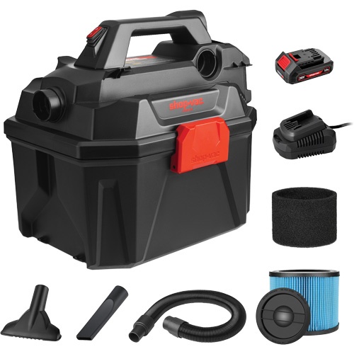 Cordless Wet/Dry Vacuum, 20 V, 2 Gal. Capacity NTL Industrial