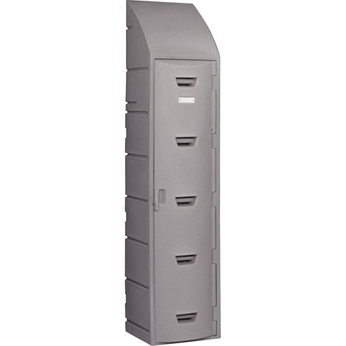 Locker, 15" x 18" x 73", Grey, Assembled NTL Industrial