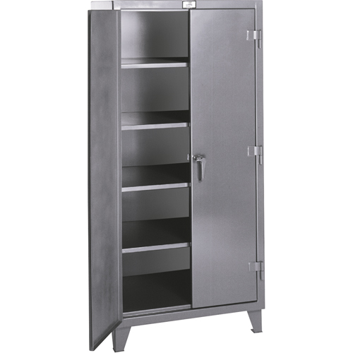 Armoires de rangement Rough & Tough, Acier, 4 Tablettes, 72" h x 48" la x 24" P, Gris NTL Industrial