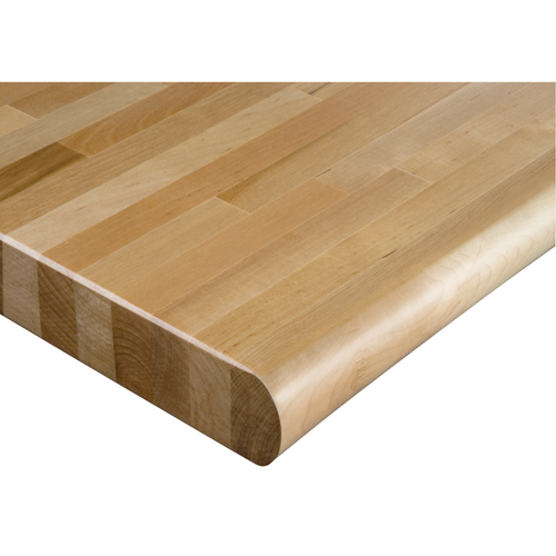 Laminated Hardwood Workbench Top, 48" W x 48" D, Bullnose Edge, 1-3/4" Thick NTL Industrial