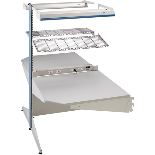 Arlink Preconfigured Workstation, 36" W x 56" D x 84" H, Double Sided Corner Add-On NTL Industrial