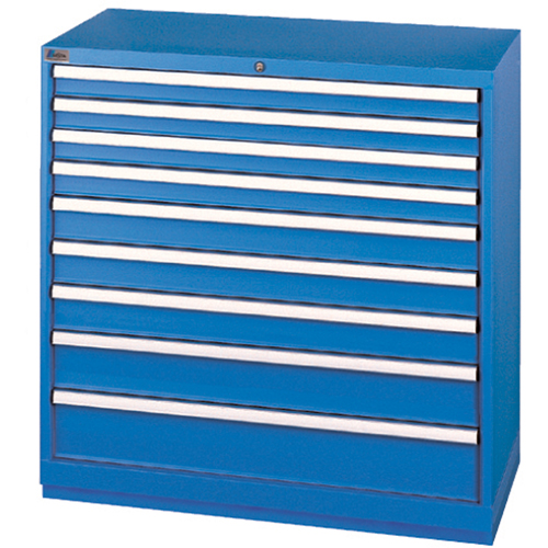 Armoires de rangement avec tiroirs, 9 tiroirs, 40-1/4" la x 22-1/2" p x 41-3/4" h, Bleu brillant NTL Industrial