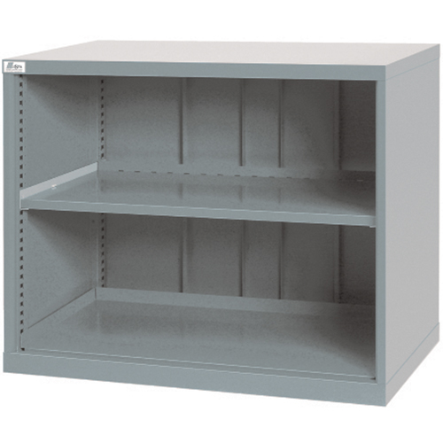Shelf Cabinets, Steel, 33-1/2" H x 40-1/4" W x 22-1/2" D, Light Grey NTL Industrial
