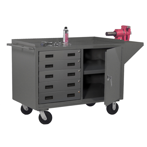 Armoire d'&eacute;tabli mobile, Acier Surface NTL Industrial