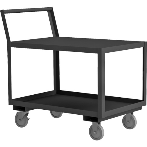 Low Deck Service Truck, 2 Tiers, 24-1/4" W x 39" D x 37-1/2" H, 1200 lbs. Cap. NTL Industrial