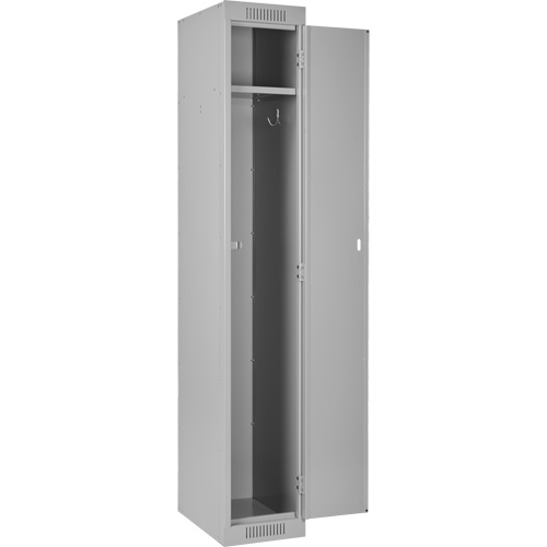 Clean Line Lockers, Bank of 4, 60" x 15" x 72", Steel, Grey, Rivet (Assembled) NTL Industrial