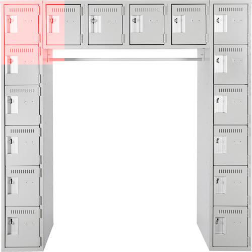 Arche de casiers &eacute;conomiques assembl&eacute;s Clean Line, 16 niveaux, Bloc de 3, 18" x 72" x 12", Acier NTL Industrial