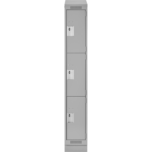 Casiers Clean Line, 3 niveaux, 12" x 18" x 82", Acier, Gris, Rivet (assembl&eacute;) NTL Industrial