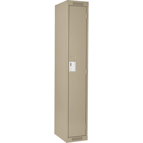 Clean Line Lockers, 15" x 15" x 72", Steel, Beige, Rivet (Assembled) NTL Industrial