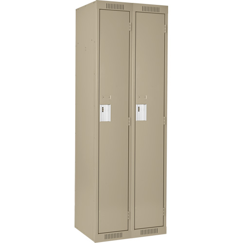 Casiers Clean Line, Bloc de 2, 30" x 15" x 72", Acier, Beige, Rivet (assembl&eacute;) NTL Industrial