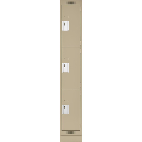 Casiers Clean Line, 3 niveaux, 12" x 18" x 76", Acier, Beige, Rivet (assembl&eacute;) NTL Industrial