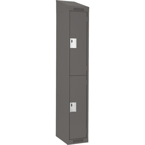 Casiers Clean Line, 2 niveaux, 12" x 18" x 78", Acier, Charbon, Rivet (assembl&eacute;) NTL Industrial