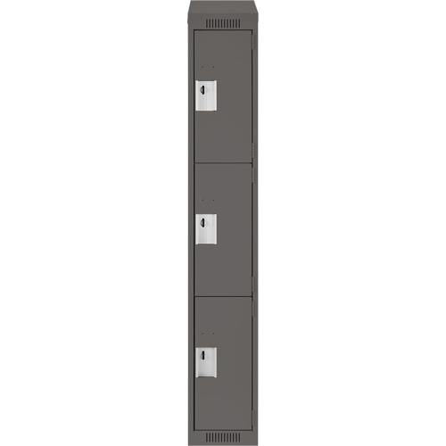 Casiers Clean Line, 3 niveaux, 12" x 18" x 78", Acier, Charbon, Rivet (assembl&eacute;) NTL Industrial