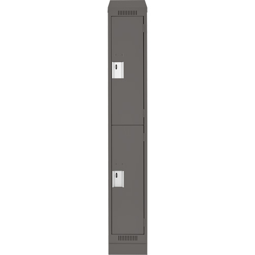 Casiers Clean Line, 2 niveaux, 12" x 18" x 82", Acier, Charbon, Rivet (assembl&eacute;) NTL Industrial