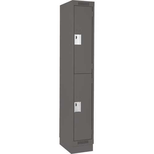 Casiers Clean Line, 2 niveaux, 12" x 18" x 76", Acier, Charbon, Rivet (assembl&eacute;) NTL Industrial
