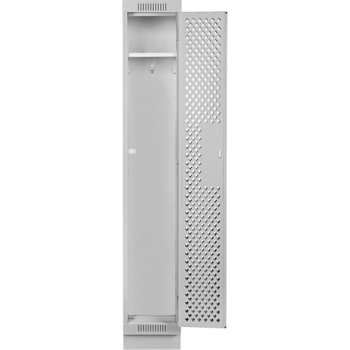 Casiers Clean Line, 12" x 15" x 76", Acier, Gris, Rivet (assembl&eacute;), Perfor&eacute; NTL Industrial