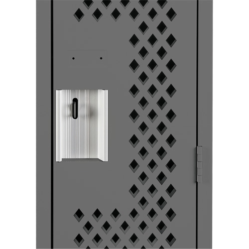 Clean Line Lockers, 12" x 12" x 72", Steel, Charcoal, Rivet (Assembled), Perforated NTL Industrial
