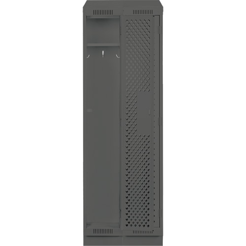 Casiers Clean Line, Bloc de 2, 24" x 18" x 82", Acier, Charbon, Rivet (assembl&eacute;), Perfor&eacute; NTL Industrial