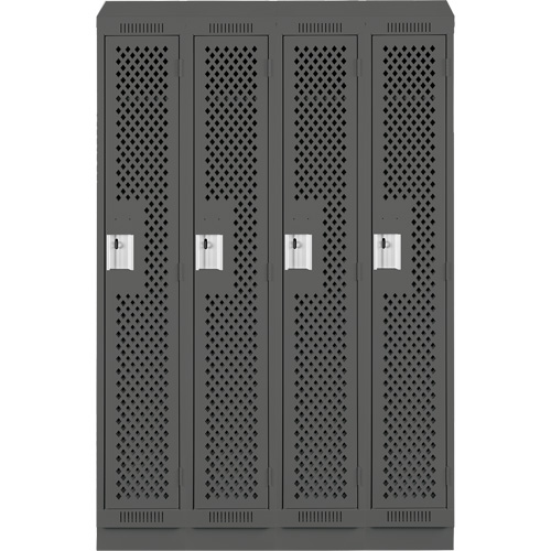 Casiers Clean Line, Bloc de 4, 48" x 18" x 82", Acier, Charbon, Rivet (assembl&eacute;), Perfor&eacute; NTL Industrial