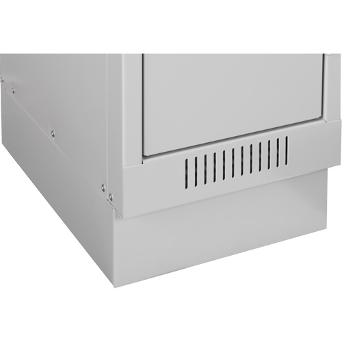 Clean Line Economy Lockers Recessed Base, 1 Banks, 4" H x 12" W x 18" D, Grey, Steel NTL Industrial