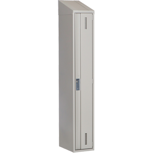 Concorde Heavy-Duty Lockers, 12" x 18" x 78", Steel, Grey, Welded (Assembled) NTL Industrial