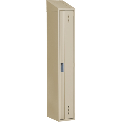 Concorde Heavy-Duty Lockers, 12" x 18" x 78", Steel, Beige, Welded (Assembled) NTL Industrial