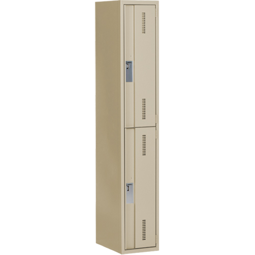 Casiers robustes Concorde, 2 niveaux, 12" x 18" x 72", Acier, Beige, Soud&eacute; (assembl&eacute;) NTL Industrial