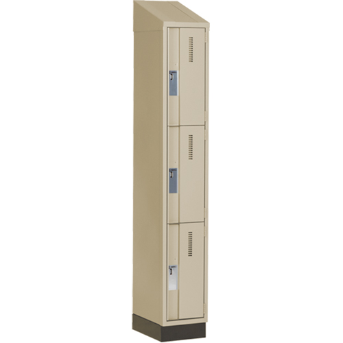 Casiers robustes Concorde, 3 niveaux, 12" x 18" x 82", Acier, Beige, Soud&eacute; (assembl&eacute;) NTL Industrial