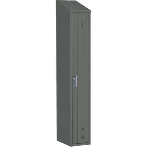 Concorde Heavy-Duty Lockers, 12" x 18" x 78", Steel, Charcoal, Welded (Assembled) NTL Industrial