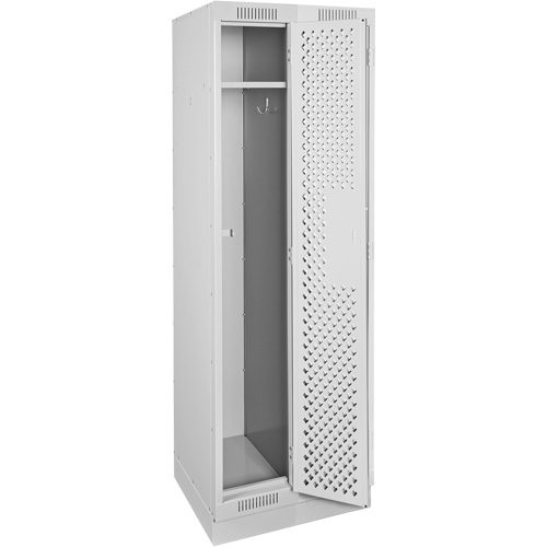Casiers Clean Line, Bloc de 2, 24" x 15" x 76", Acier, Gris, Rivet (assembl&eacute;), Perfor&eacute; NTL Industrial